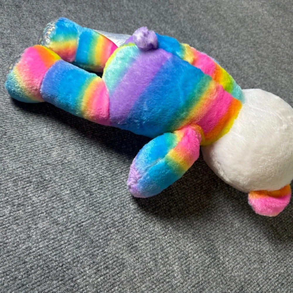 Build a Bear Rainbow‎ Panda Plush Stuffed Animal Toy BABW Colorful